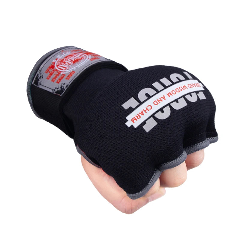Adult child Gel half finger boxing gloves Boxing Muay Thai free training lazy people fast binding hand strap strap men and women