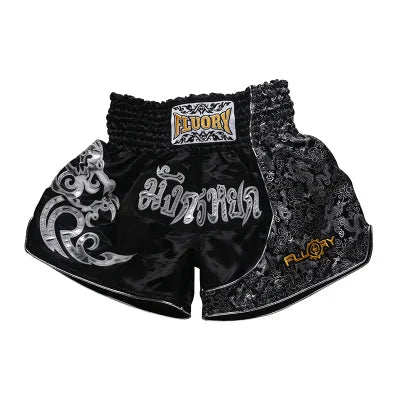 Fluory Printing Fight Shorts Boxing Shorts Embroidery  Patches Muay Thai Shorts