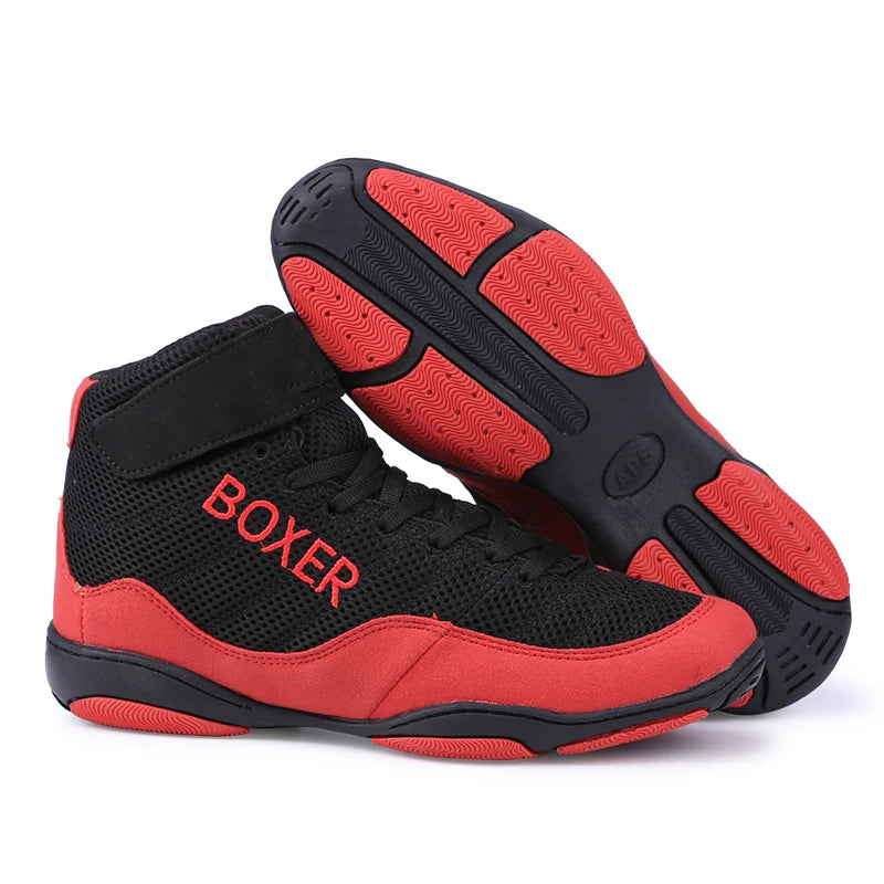 New Men Professional Boxing Shoes Lightweight Sneakers Adult Comfortable Wrestling Shoes Women Classic Anti Slip Boxing Boots