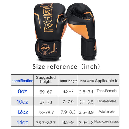 8/10/12/14oz Boxing gloves professional adult punching bags practical combat thick Muay Thai free combat Sanda  breathable