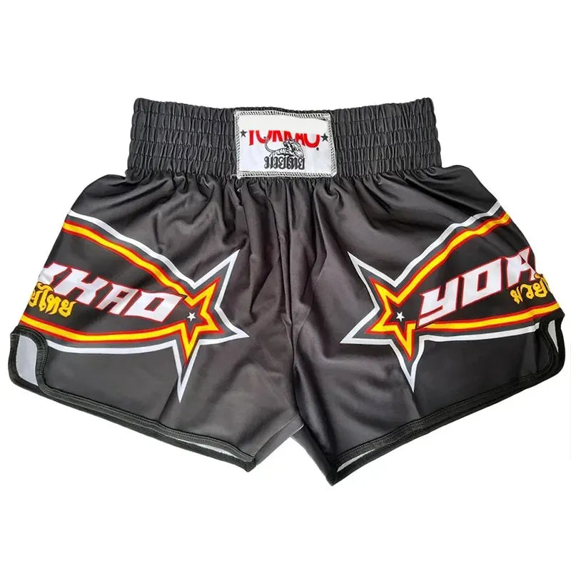 Boxing Muay Thai Shorts High Elastic Speed Dry Breathable Sanda Shorts Free Combat Pants Boxing Trunks