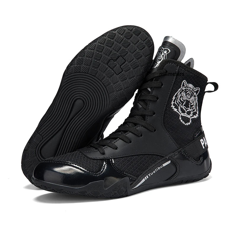 Men's Professional Shock Boxer Fighting Sport Boots Non-slip Unisex Fighting Wrestling Shoes Women's Boxing Breathable Sneakers