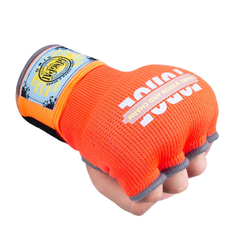 Adult child Gel half finger boxing gloves Boxing Muay Thai free training lazy people fast binding hand strap strap men and women