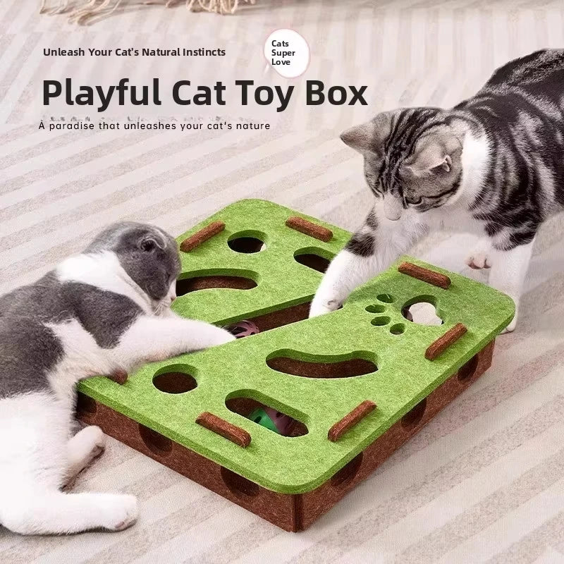Cat Puzzle Toy Felt Puzzle Box