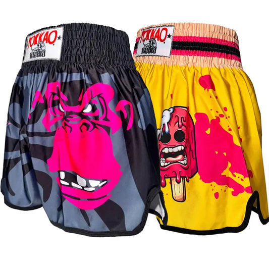 Boxing Muay Thai Shorts High Elastic Speed Dry Breathable Sanda Shorts Free Combat Pants Boxing Trunks