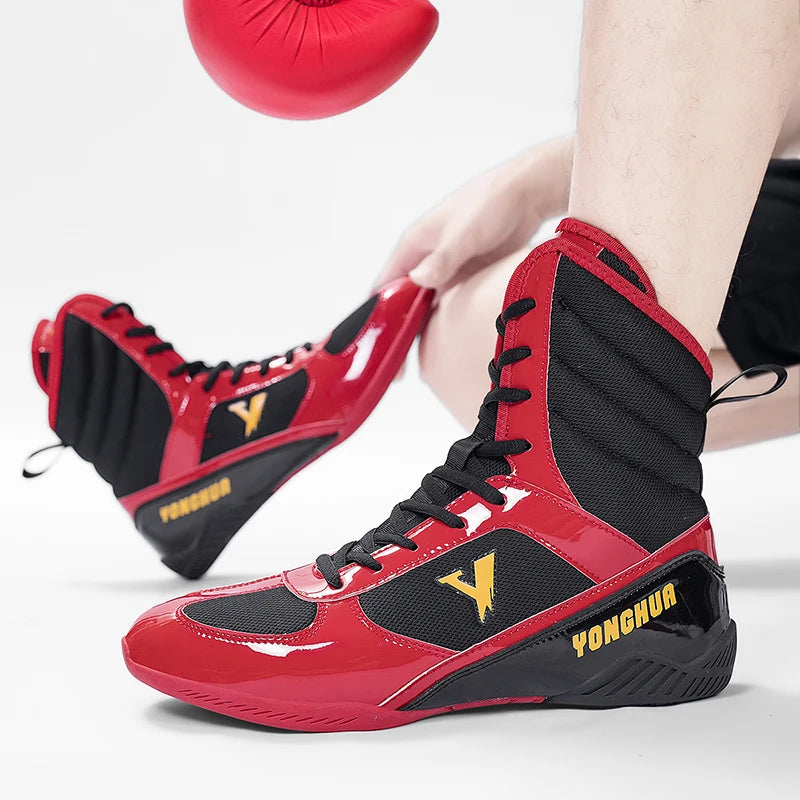New Men Boxing Shoes Breathable Trainers Non-Slip Training Fighting Sneakers Wear-resistant Combat Equipment Sports Boxing Boots