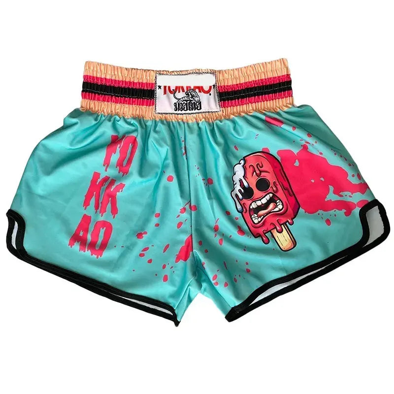 Boxing Muay Thai Shorts High Elastic Speed Dry Breathable Sanda Shorts Free Combat Pants Boxing Trunks
