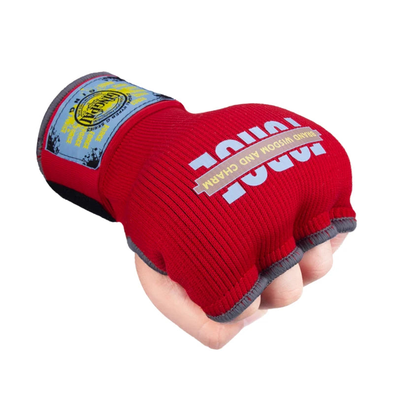 Adult child Gel half finger boxing gloves Boxing Muay Thai free training lazy people fast binding hand strap strap men and women