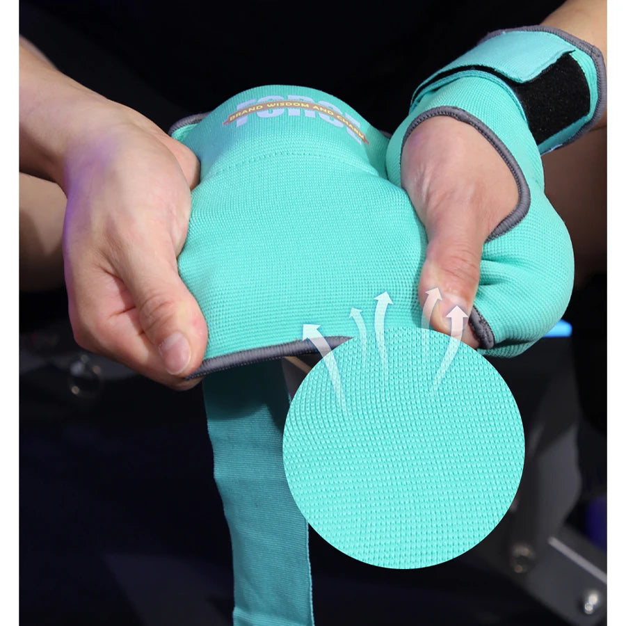 Adult child Gel half finger boxing gloves Boxing Muay Thai free training lazy people fast binding hand strap strap men and women
